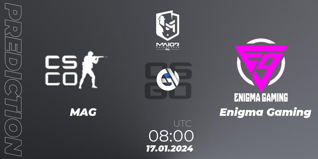 MAG - Enigma Gaming: прогноз. 17.01.2024 at 08:00, Counter-Strike (CS2), PGL CS2 Major Copenhagen 2024 Asia RMR Open Qualifier
