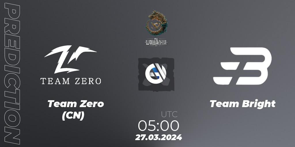 Team Zero (CN) - Team Bright: прогноз. 27.03.24, Dota 2, PGL Wallachia Season 1: China Closed Qualifier