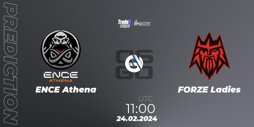 ENCE Athena - FORZE Ladies: прогноз. 24.02.2024 at 11:00, Counter-Strike (CS2), Tradeit League FE Masters #1