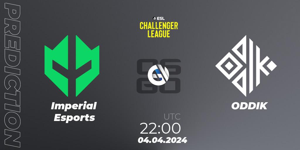 Imperial Esports - ODDIK: прогноз. 04.04.2024 at 22:00, Counter-Strike (CS2), ESL Challenger League Season 47: South America