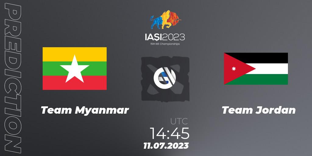 Team Myanmar - Team Jordan: прогноз. 11.07.2023 at 14:45, Dota 2, Gamers8 IESF Asian Championship 2023