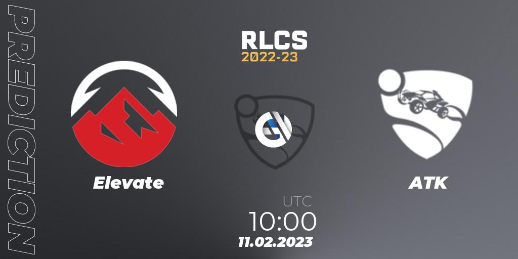 Elevate - ATK: прогноз. 11.02.2023 at 10:00, Rocket League, RLCS 2022-23 - Winter: Asia-Pacific Regional 2 - Winter Cup