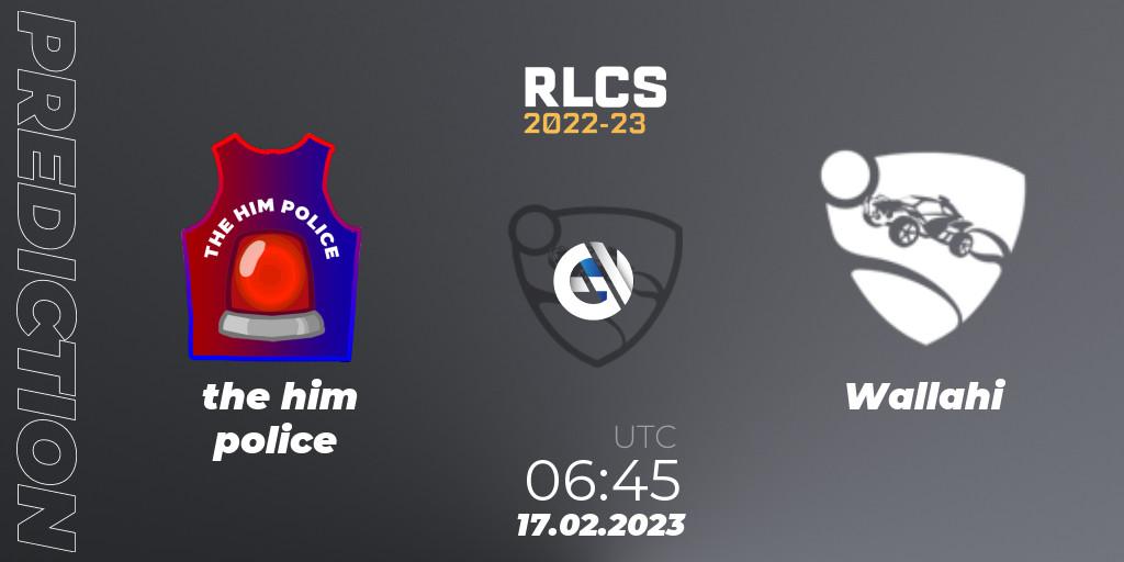 the him police - Wallahi: прогноз. 17.02.2023 at 06:45, Rocket League, RLCS 2022-23 - Winter: Oceania Regional 2 - Winter Cup