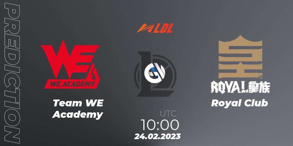 Team WE Academy - Royal Club: прогноз. 24.02.2023 at 10:20, LoL, LDL 2023 - Regular Season