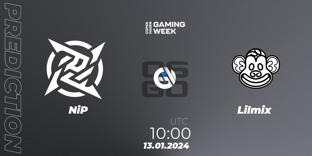 NiP - Lilmix: прогноз. 13.01.24, CS2 (CS:GO), Copenhagen Gaming Week 2024