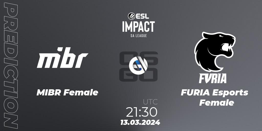 MIBR Female - FURIA Esports Female: прогноз. 13.03.24, CS2 (CS:GO), ESL Impact League Season 5: South America