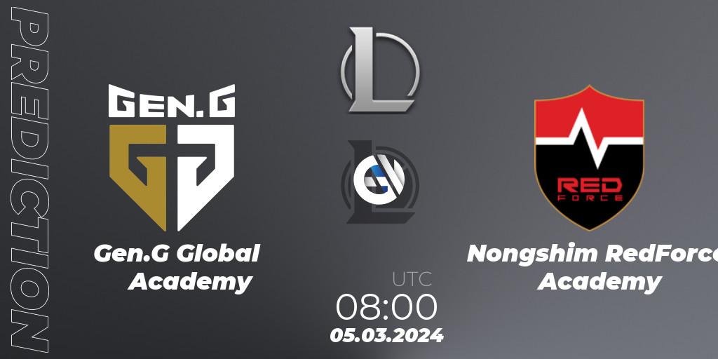 Gen.G Global Academy - Nongshim RedForce Academy: прогноз. 05.03.24, LoL, LCK Challengers League 2024 Spring - Group Stage