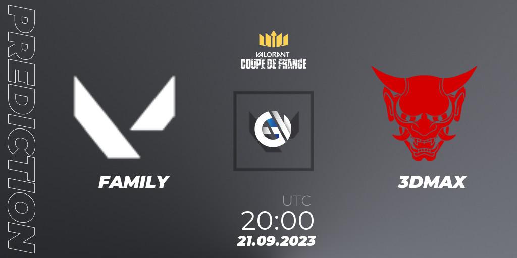FAMILY - 3DMAX: прогноз. 21.09.23, VALORANT, VCL France: Revolution - Coupe De France 2023