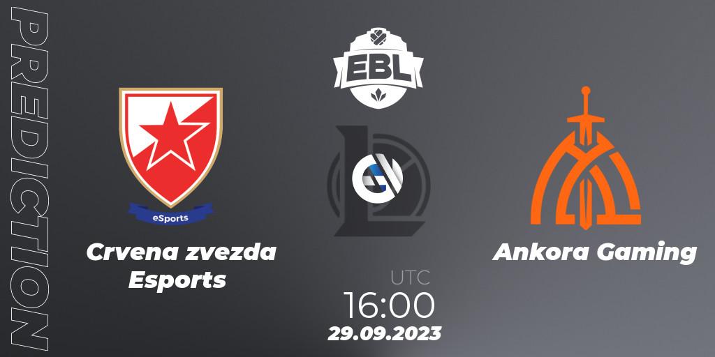 Crvena zvezda Esports - Ankora Gaming: прогноз. 29.09.2023 at 16:00, LoL, Esports Balkan League Pro-Am 2023