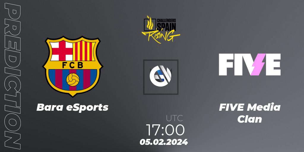 Barça eSports - FIVE Media Clan: прогноз. 05.02.24, VALORANT, VALORANT Challengers 2024 Spain: Rising Split 1