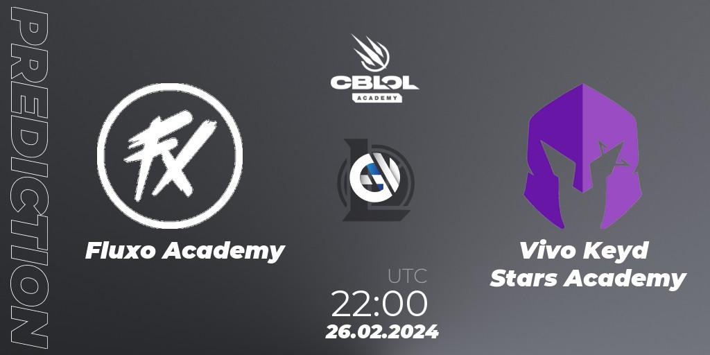 Fluxo Academy - Vivo Keyd Stars Academy: прогноз. 26.02.2024 at 22:00, LoL, CBLOL Academy Split 1 2024