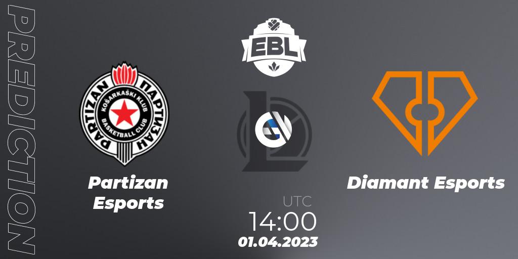 Partizan Esports - Diamant Esports: прогноз. 01.04.23, LoL, EBL Season 12 - Playoffs