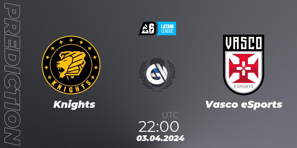 Knights - Vasco eSports: прогноз. 03.04.2024 at 22:00, Rainbow Six, LATAM League 2024 - Stage 1: LATAM South