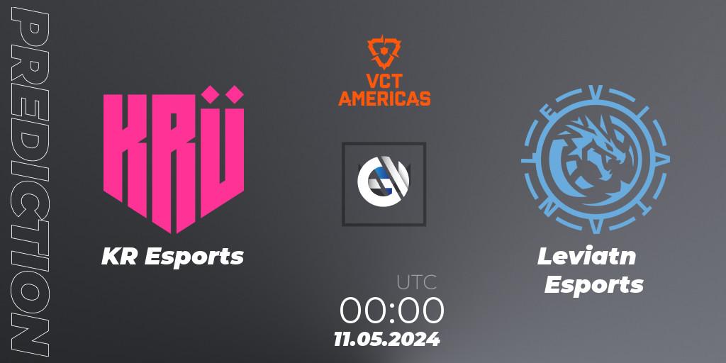 KRÜ Esports - Leviatán Esports: прогноз. 11.05.2024 at 00:10, VALORANT, VCT 2024: Americas League - Stage 1