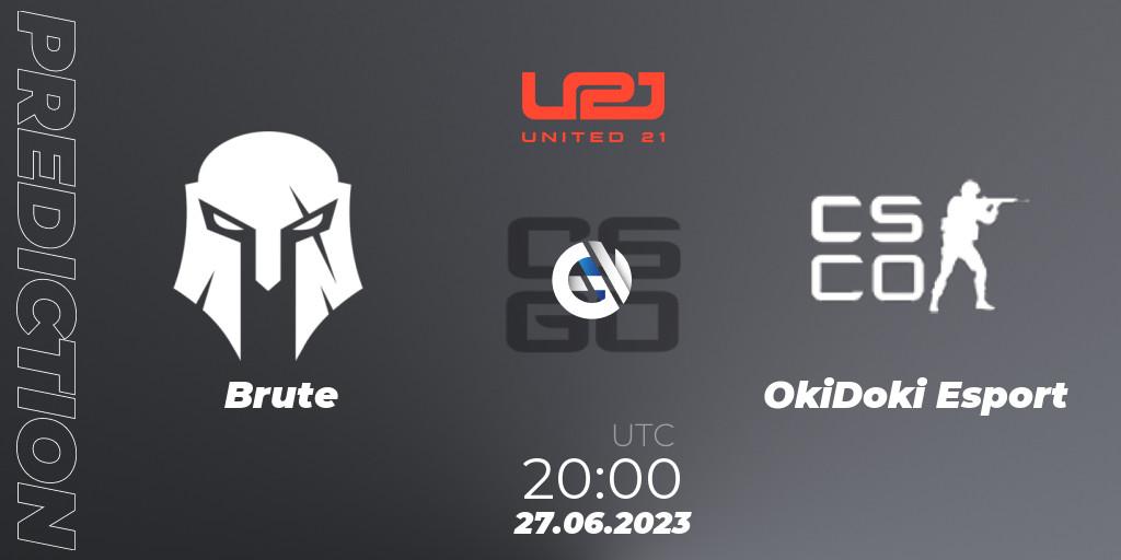 Brute - OkiDoki Esport: прогноз. 27.06.2023 at 20:00, Counter-Strike (CS2), United21 Season 3
