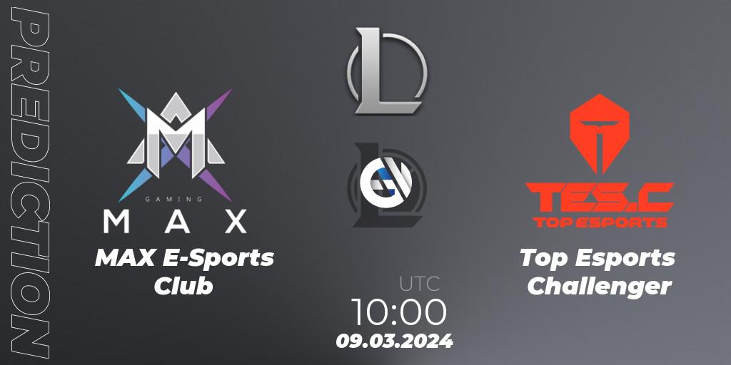 MAX E-Sports Club - Top Esports Challenger: прогноз. 09.03.2024 at 10:15, LoL, LDL 2024 - Stage 1