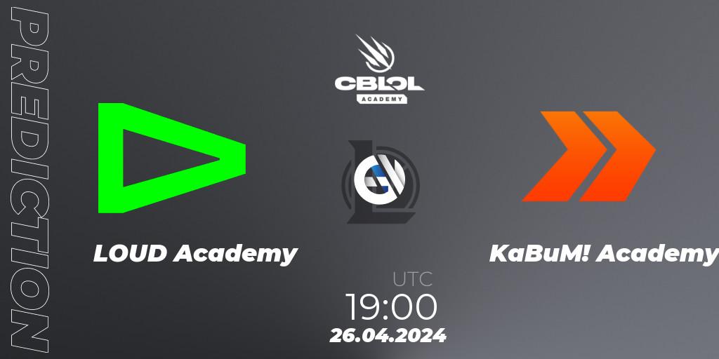LOUD Academy - KaBuM! Academy: прогноз. 26.04.2024 at 19:00, LoL, CBLOL Academy Split 1 2024