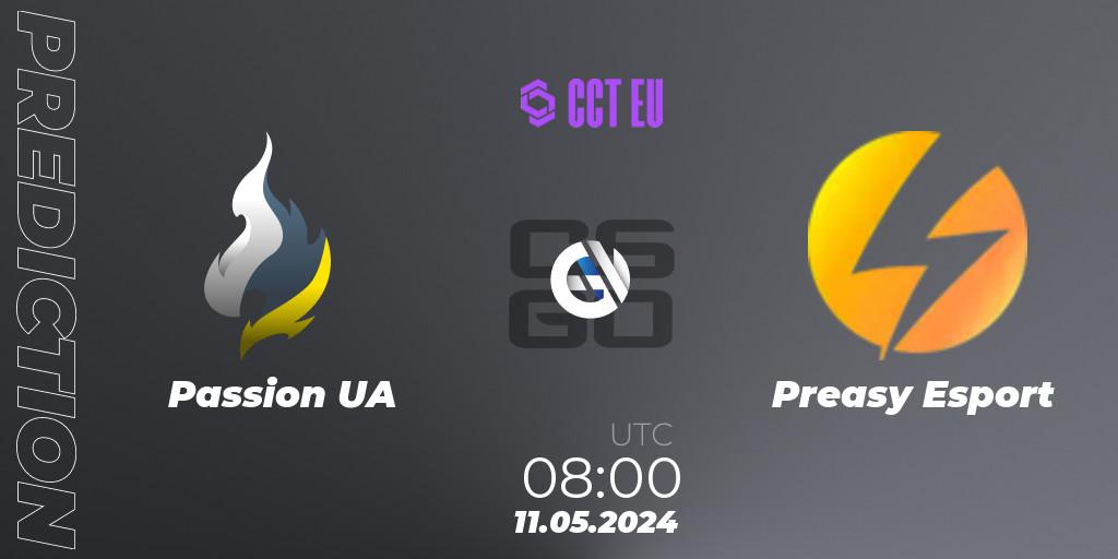 Passion UA - Preasy Esport: прогноз. 11.05.2024 at 08:00, Counter-Strike (CS2), CCT Season 2 European Series #3 Play-In