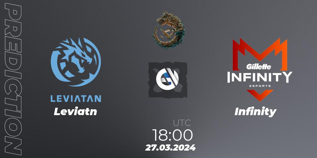 Leviatán - Infinity: прогноз. 27.03.2024 at 18:00, Dota 2, PGL Wallachia Season 1: South America Closed Qualifier