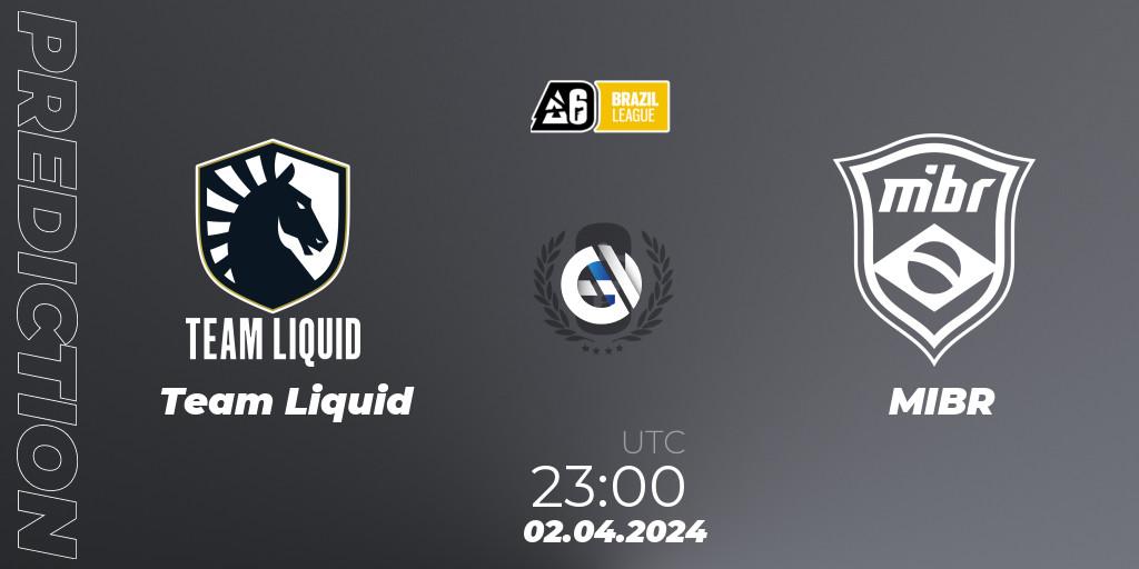 Team Liquid - MIBR: прогноз. 02.04.2024 at 22:00, Rainbow Six, Brazil League 2024 - Stage 1