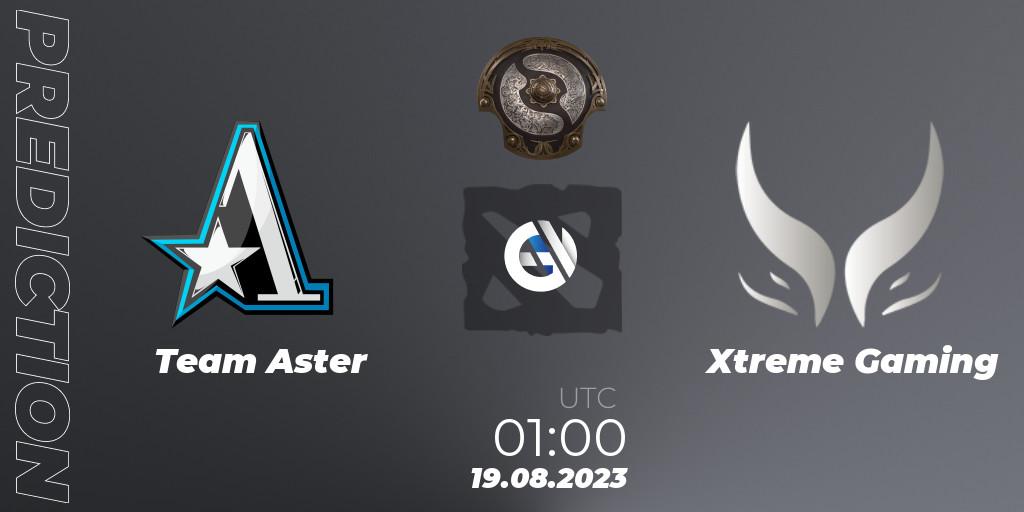 Team Aster - Xtreme Gaming: прогноз. 19.08.2023 at 01:05, Dota 2, The International 2023 - China Qualifier