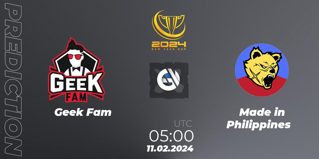 Geek Fam - Made in Philippines: прогноз. 11.02.24, Dota 2, New Year Cup 2024