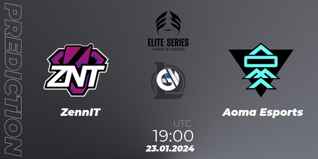 ZennIT - Aoma Esports: прогноз. 23.01.2024 at 19:00, LoL, Elite Series Spring 2024