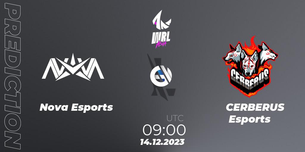 Nova Esports - CERBERUS Esports: прогноз. 14.12.2023 at 09:00, Wild Rift, WRL Asia 2023 - Season 2 - Regular Season