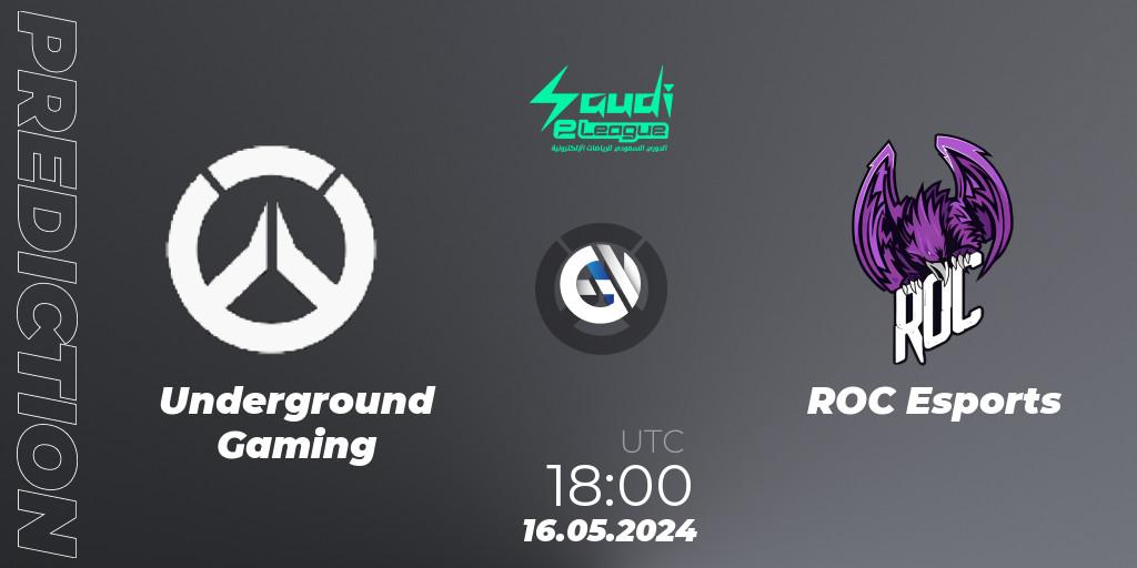Underground Gaming - ROC Esports: прогноз. 16.05.2024 at 19:00, Overwatch, Saudi eLeague 2024 - Major 2 Phase 1