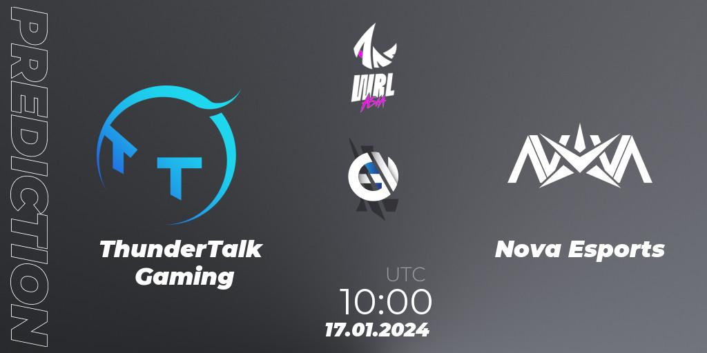 ThunderTalk Gaming - Nova Esports: прогноз. 17.01.2024 at 10:00, Wild Rift, WRL Asia 2023 - Season 2: China Conference