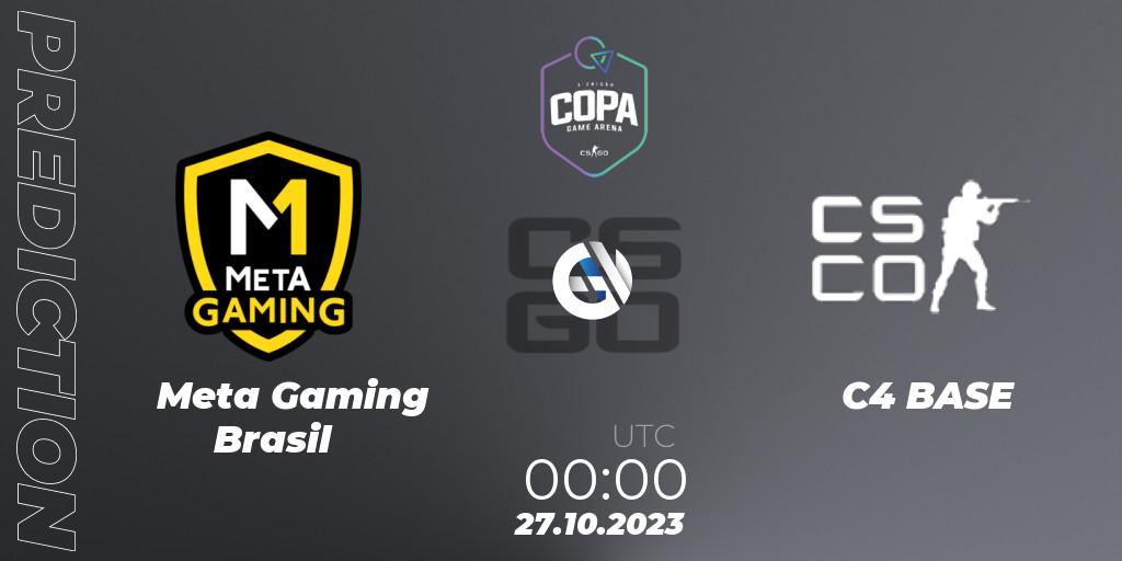 Meta Gaming Brasil - C4 BASE: прогноз. 26.10.2023 at 20:30, Counter-Strike (CS2), Game Arena Cup 2023 Season 1: Open Qualifier #2