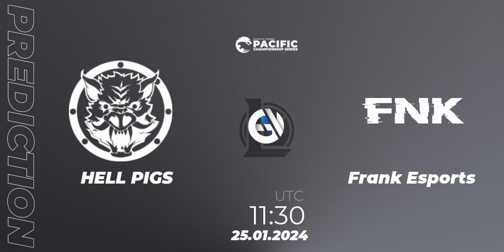 HELL PIGS - Frank Esports: прогноз. 25.01.24, LoL, PCS Spring 2024