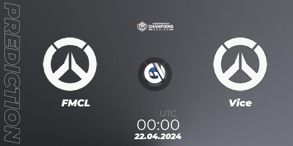 FMCL - Vice: прогноз. 22.04.2024 at 00:00, Overwatch, Overwatch Champions Series 2024 - North America Stage 2 Group Stage