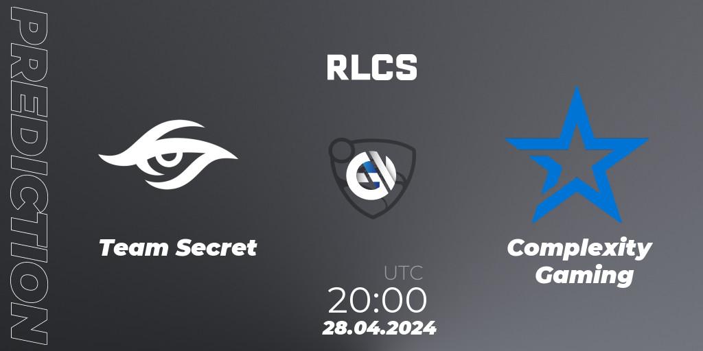 Team Secret - Complexity Gaming: прогноз. 28.04.24, Rocket League, RLCS 2024 - Major 2: SAM Open Qualifier 4