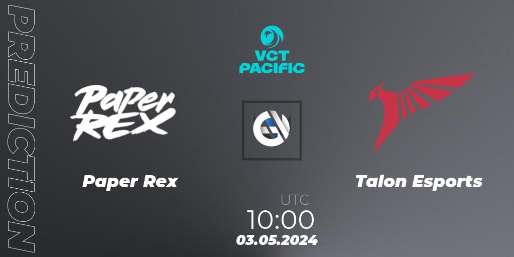 Paper Rex - Talon Esports: прогноз. 03.05.2024 at 10:30, VALORANT, VCT 2024: Pacific League - Stage 1