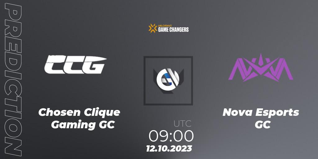 Chosen Clique Gaming GC - Nova Esports GC: прогноз. 12.10.2023 at 09:00, VALORANT, VALORANT Champions Tour 2023: Game Changers China Qualifier