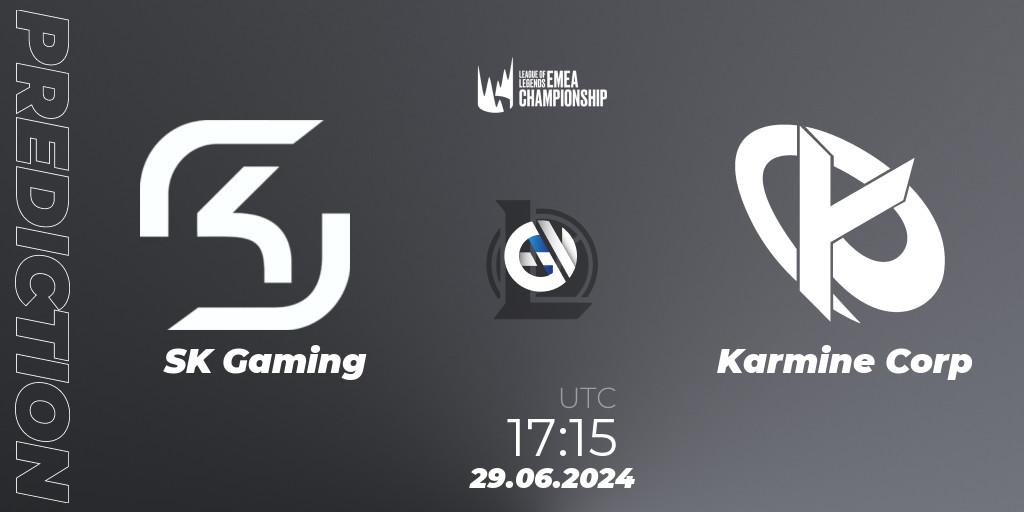 SK Gaming - Karmine Corp: прогноз. 29.06.2024 at 17:15, LoL, LEC Summer 2024 - Regular Season