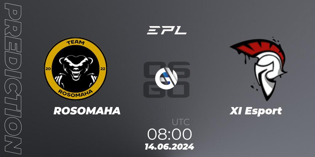 ROSOMAHA - XI Esport: прогноз. 14.06.2024 at 08:00, Counter-Strike (CS2), European Pro League Season 18: Division 2