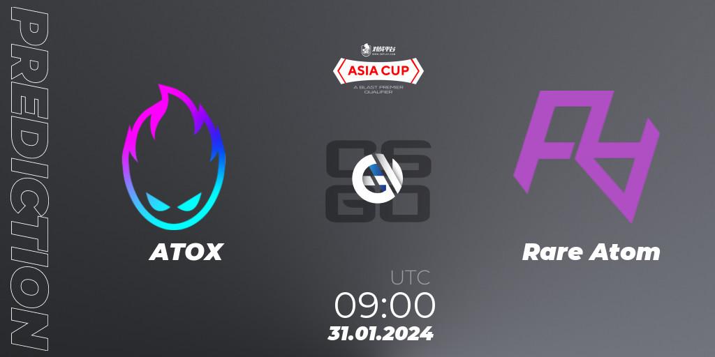 ATOX - Rare Atom: прогноз. 31.01.24, CS2 (CS:GO), 5E Arena Asia Cup Spring 2024 - BLAST Premier Qualifier