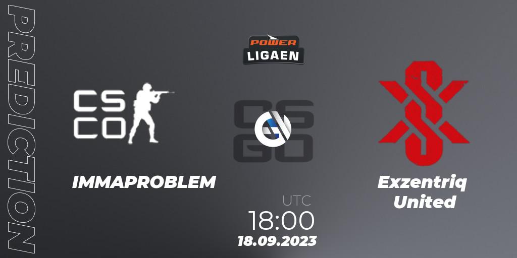 IMMAPROBLEM - Exzentriq United: прогноз. 18.09.2023 at 18:00, Counter-Strike (CS2), POWER Ligaen Season 24 Finals