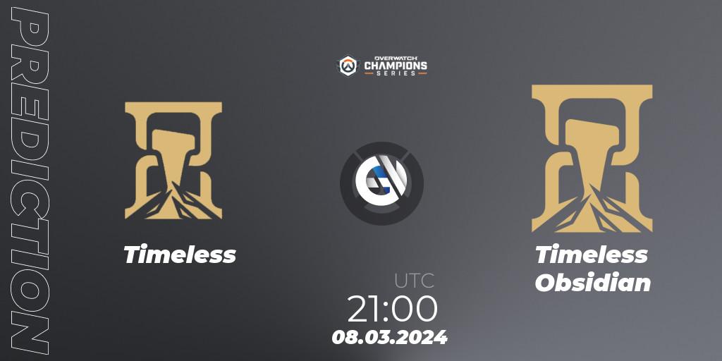 Timeless - Timeless Obsidian: прогноз. 08.03.2024 at 21:00, Overwatch, Overwatch Champions Series 2024 - North America Stage 1 Group Stage
