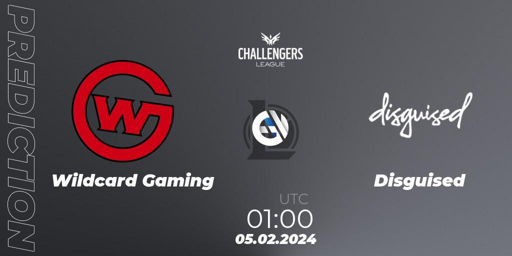 Wildcard Gaming - Disguised: прогноз. 05.02.2024 at 01:00, LoL, NACL 2024 Spring - Group Stage