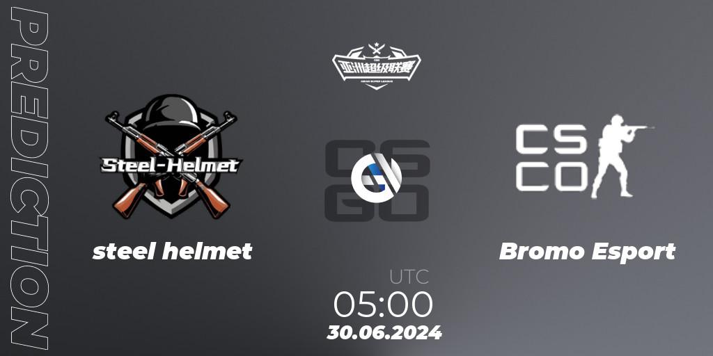 steel helmet - Bromo Esport: прогноз. 30.06.2024 at 05:00, Counter-Strike (CS2), Asian Super League Season 4: Preliminary Stage