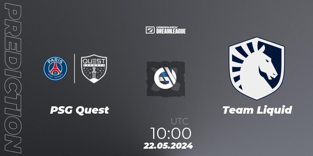 PSG Quest - Team Liquid: прогноз. 22.05.2024 at 10:00, Dota 2, DreamLeague Season 23
