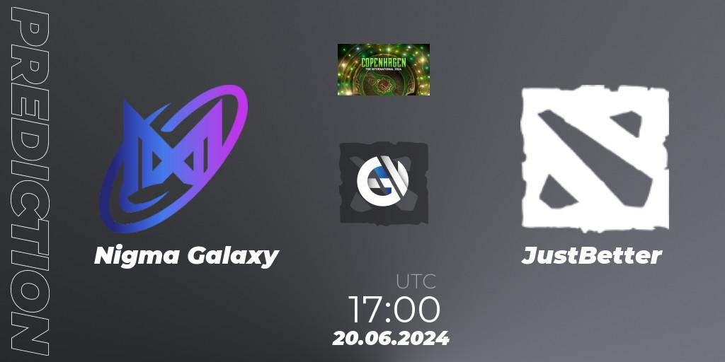Nigma Galaxy - JustBetter: прогноз. 20.06.2024 at 17:20, Dota 2, The International 2024: Western Europe Closed Qualifier