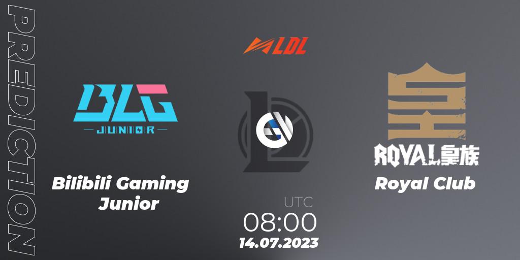 Bilibili Gaming Junior - Royal Club: прогноз. 14.07.2023 at 09:20, LoL, LDL 2023 - Regular Season - Stage 3