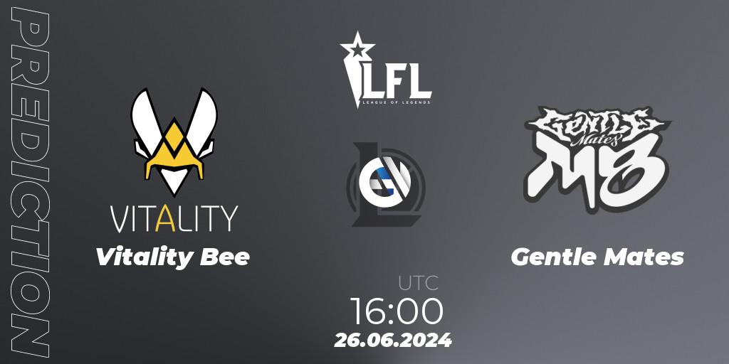 Vitality Bee - Gentle Mates: прогноз. 26.06.2024 at 16:00, LoL, LFL Summer 2024