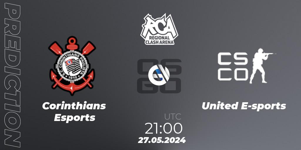 Corinthians Esports - United E-sports: прогноз. 27.05.2024 at 21:00, Counter-Strike (CS2), Regional Clash Arena South America: Closed Qualifier