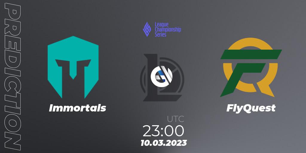 Immortals - FlyQuest: прогноз. 10.03.2023 at 23:00, LoL, LCS Spring 2023 - Group Stage