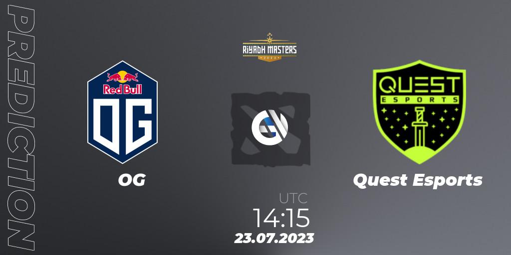 OG - PSG Quest: прогноз. 23.07.2023 at 14:37, Dota 2, Riyadh Masters 2023 - Group Stage